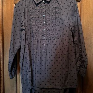 Sundance Gray and Black Tunic with Polka Dot Design